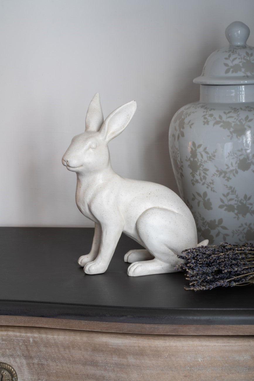 Laura Ashley White Hare Sculpture Right